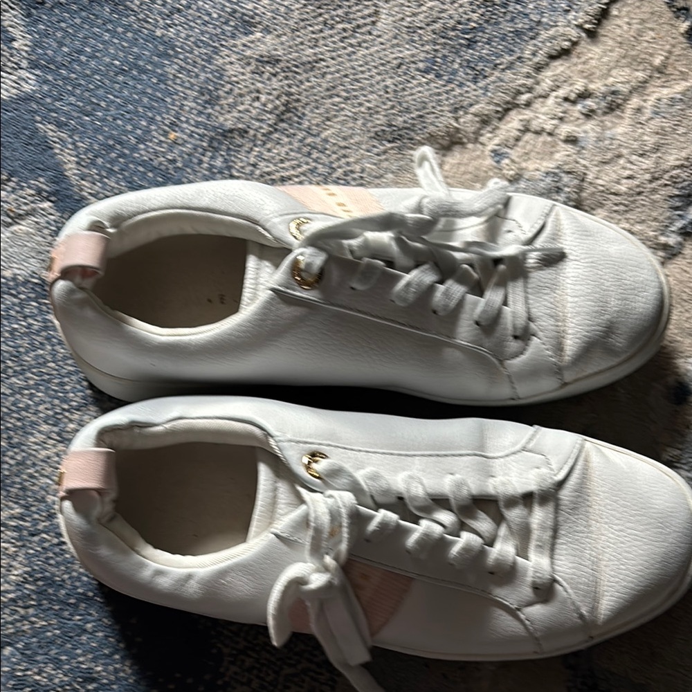 Ted Baker White and Pink Sneakers Classic Style